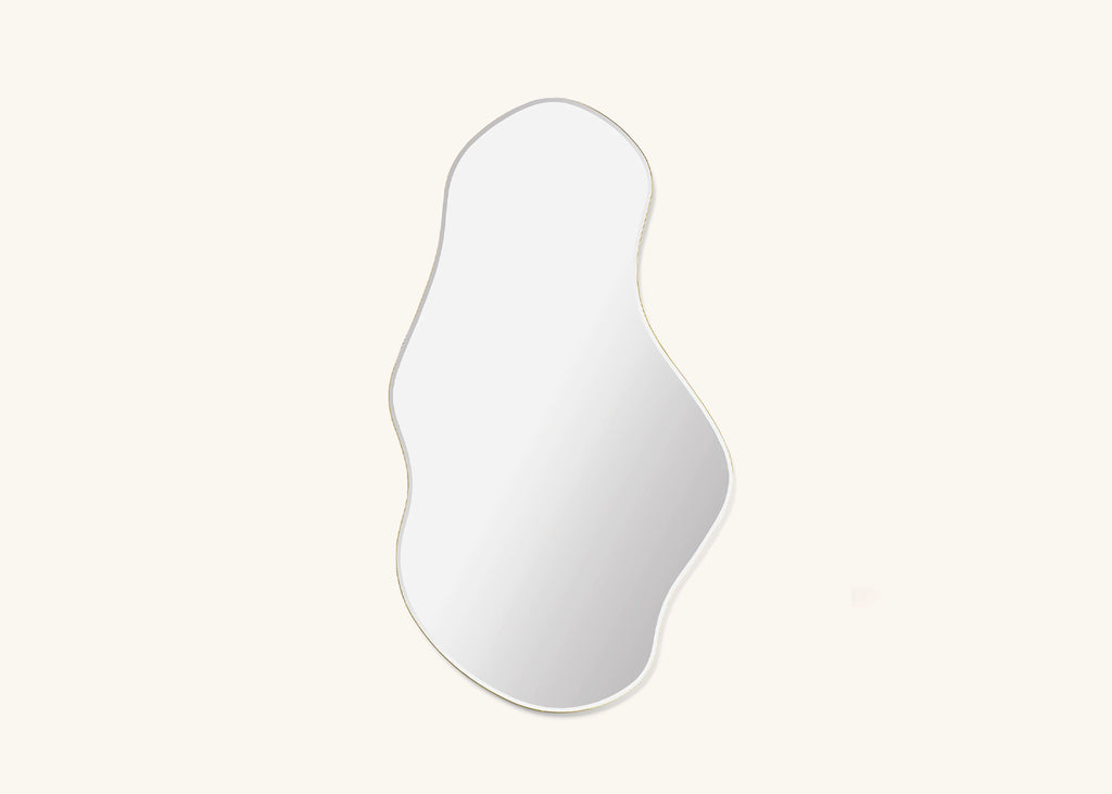 photo of a large pond mirror on a white background